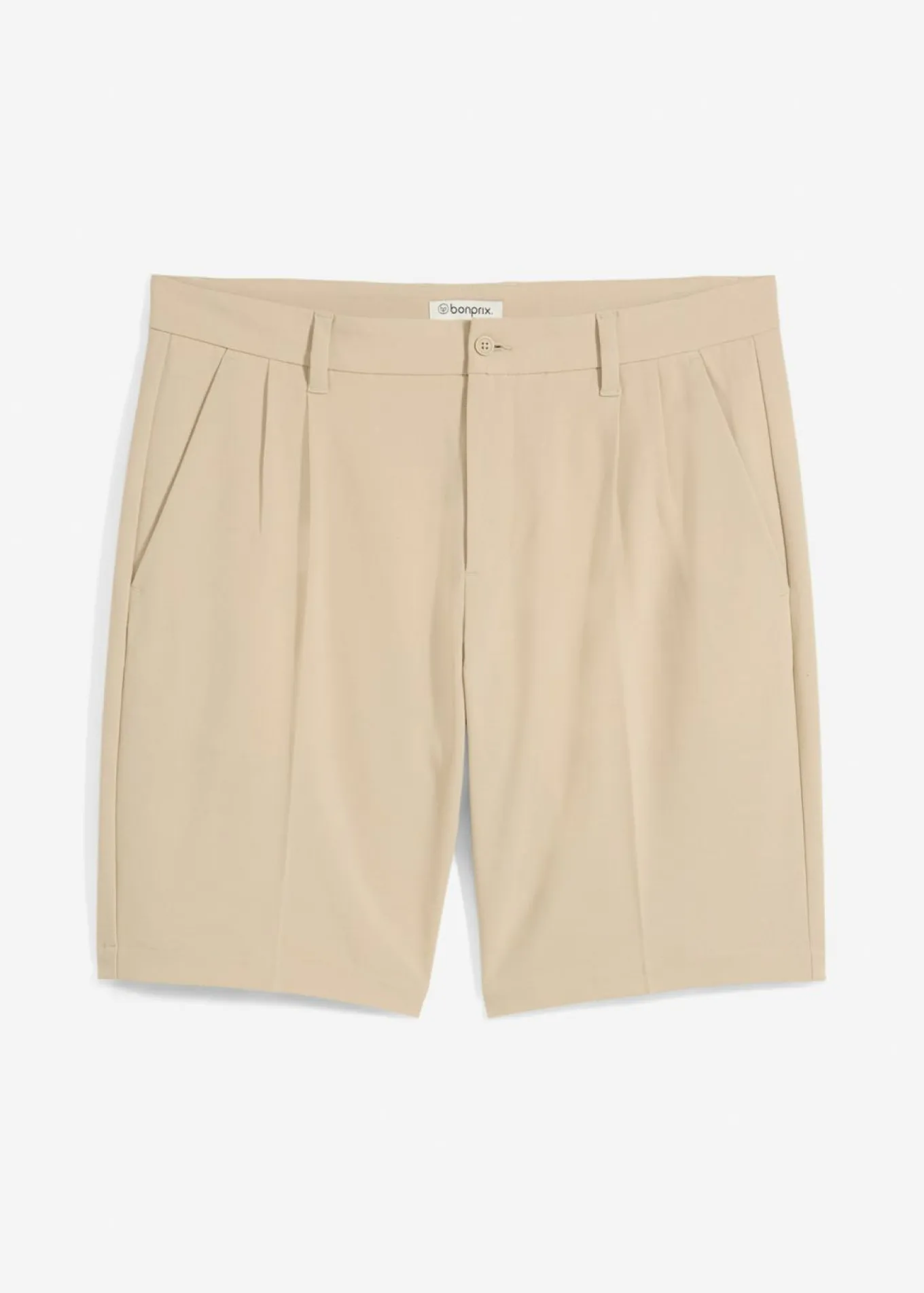 Bermudas tipo chino con pinzas y corte recto