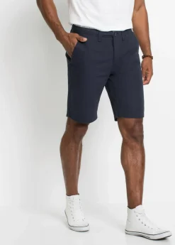 Bermudas tipo chino de algodón puro con corte recto