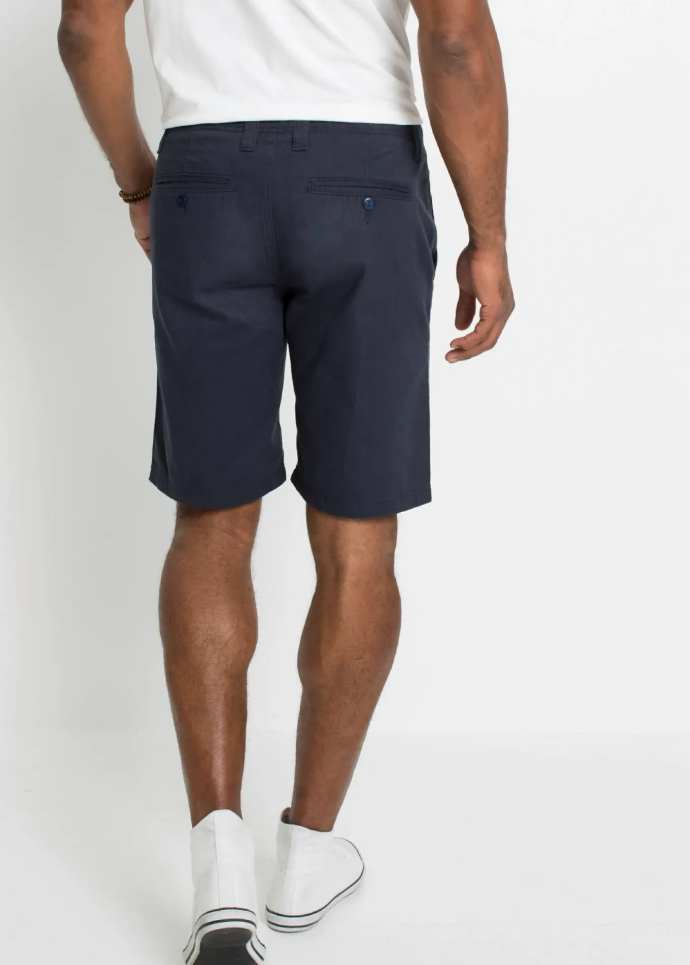 Bermudas tipo chino de algodón puro con corte recto