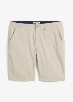 Bermudas tipo chino de algodón puro con corte recto