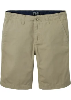 Bermudas tipo chino de algodón puro con corte recto