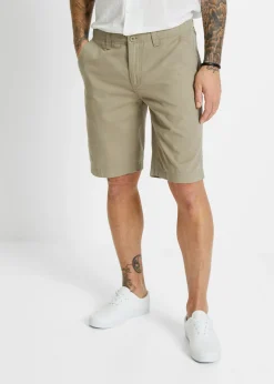 Bermudas tipo chino de algodón puro con corte recto