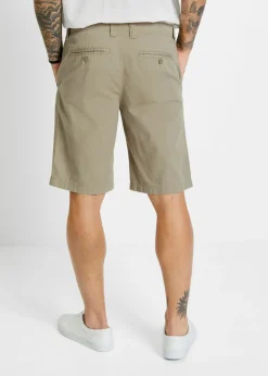 Bermudas tipo chino de algodón puro con corte recto