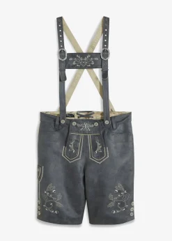 Bermudas tradicionales de piel sintética
