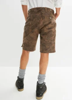 Bermudas tradicionales de piel sintética
