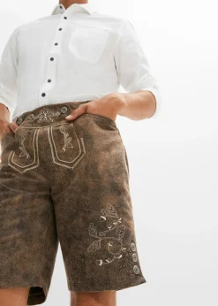 Bermudas tradicionales de piel sintética