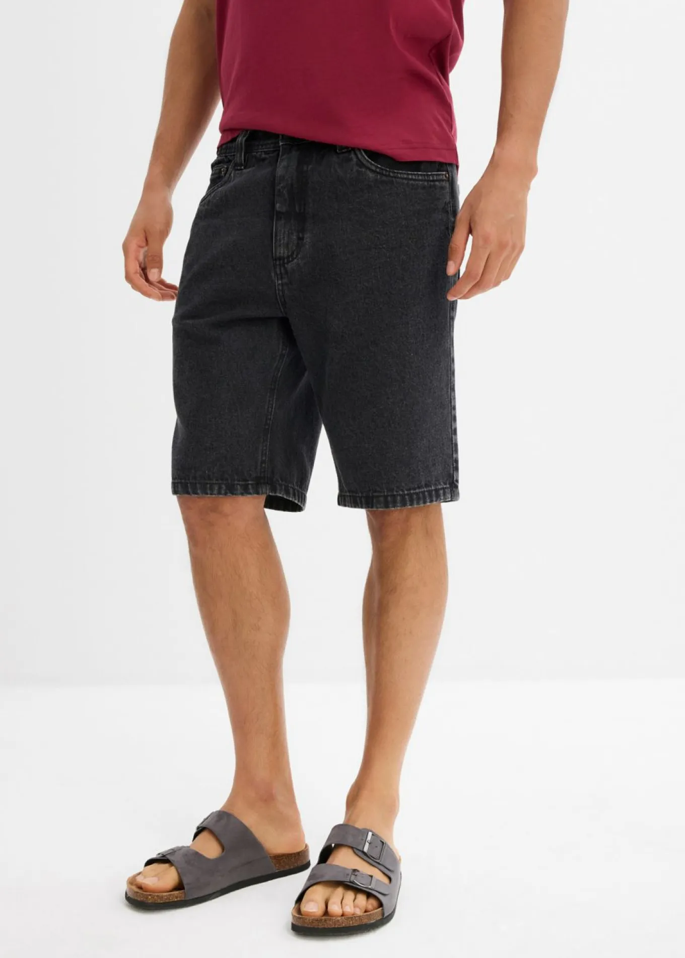Bermudas vaqueras con cintura elástica, classic fit