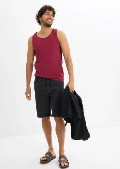 Bermudas vaqueras con cintura elástica, classic fit