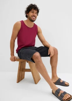Bermudas vaqueras con cintura elástica, classic fit