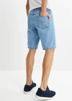 Bermudas vaqueras con cintura elástica, classic fit
