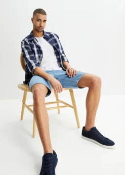 Bermudas vaqueras con cintura elástica, classic fit