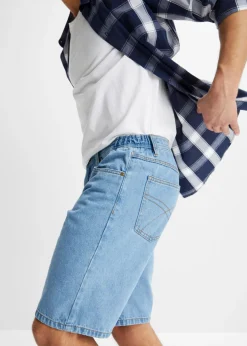 Bermudas vaqueras con cintura elástica, classic fit