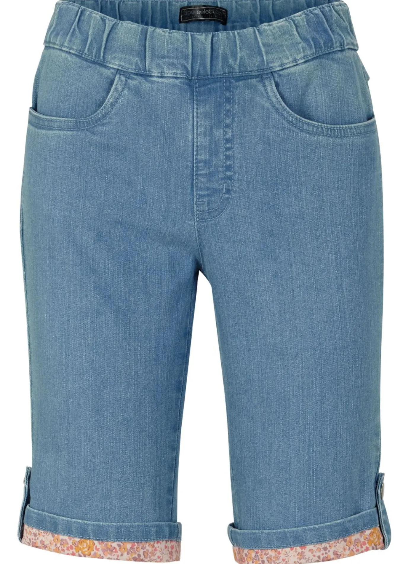Bermudas vaqueras con dobladillo de color