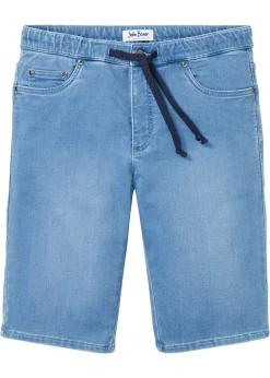 Bermudas vaqueras de chándal con corte cómodo y regular