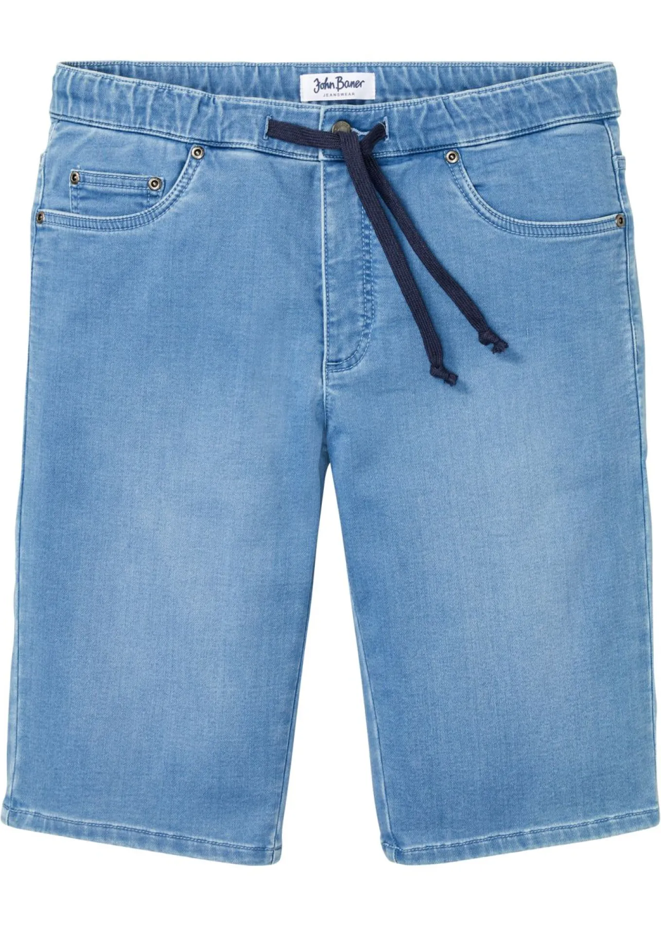 Bermudas vaqueras de chándal con corte cómodo y regular