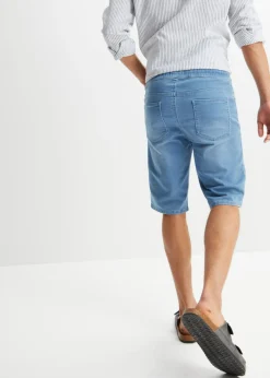 Bermudas vaqueras de chándal con corte cómodo y regular