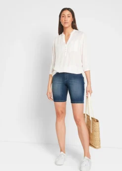 Bermudas vaqueras de talle medio