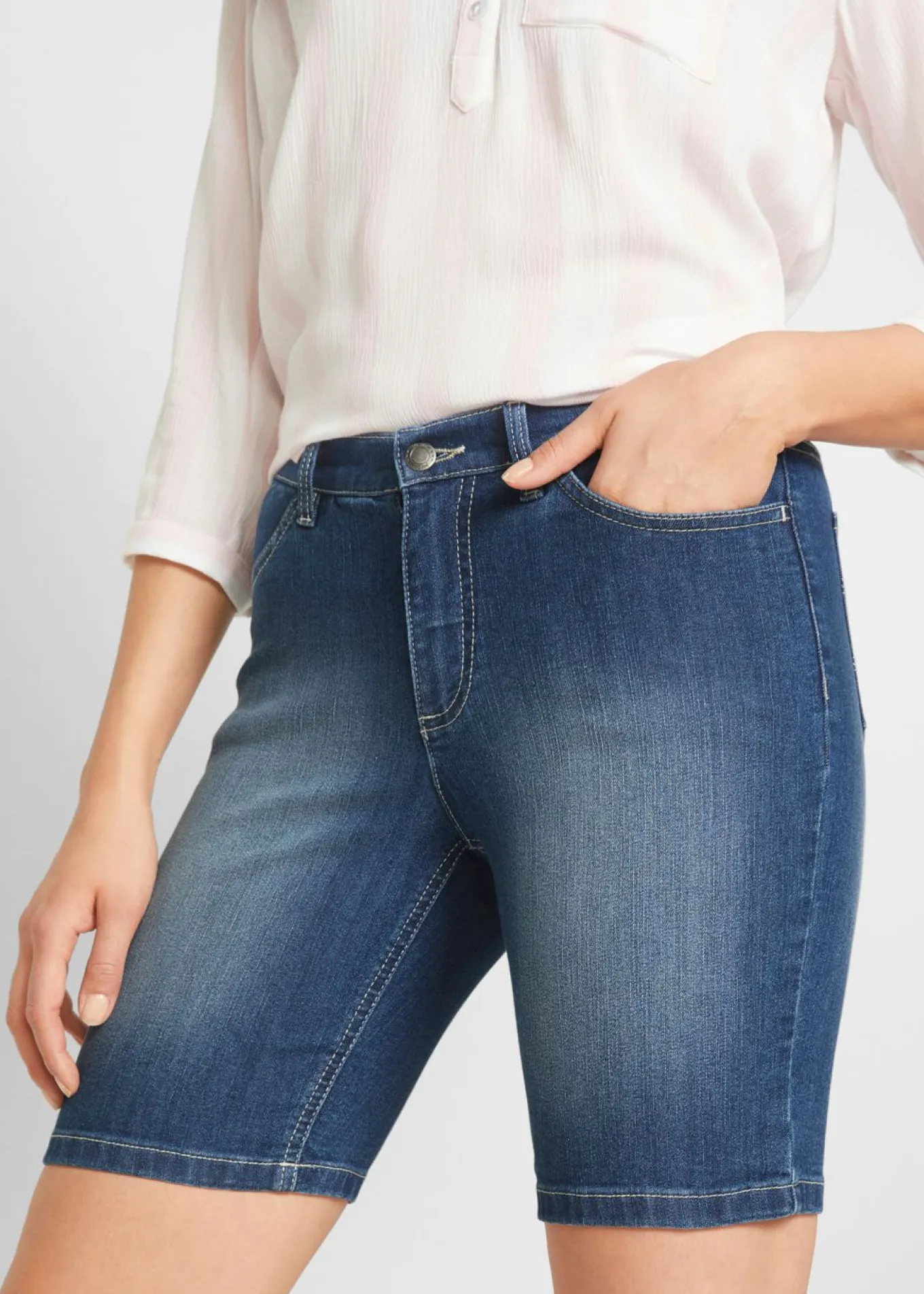 Bermudas vaqueras de talle medio