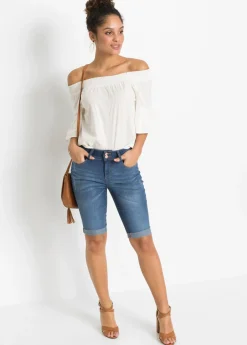 Bermudas vaqueras de talle medio