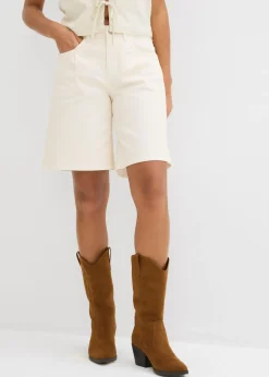 Bermudas vaqueras de talle medio