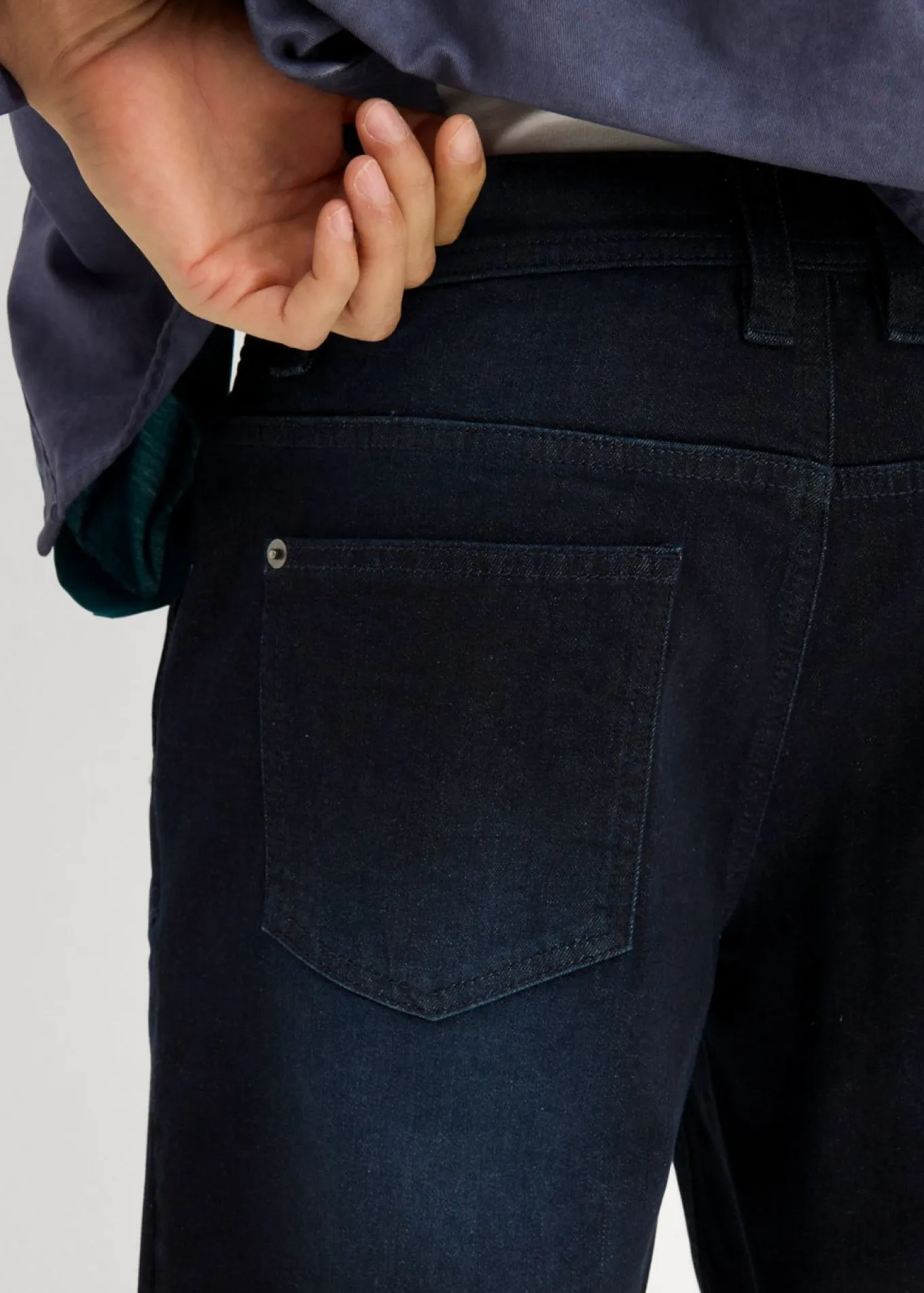 Bermudas vaqueras elásticas, regular fit