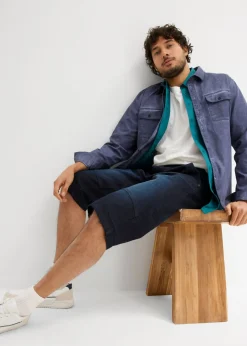 Bermudas vaqueras elásticas, regular fit