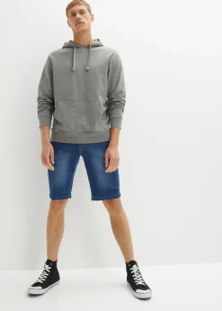 Bermudas vaqueras elásticas tipo cargo con corte regular