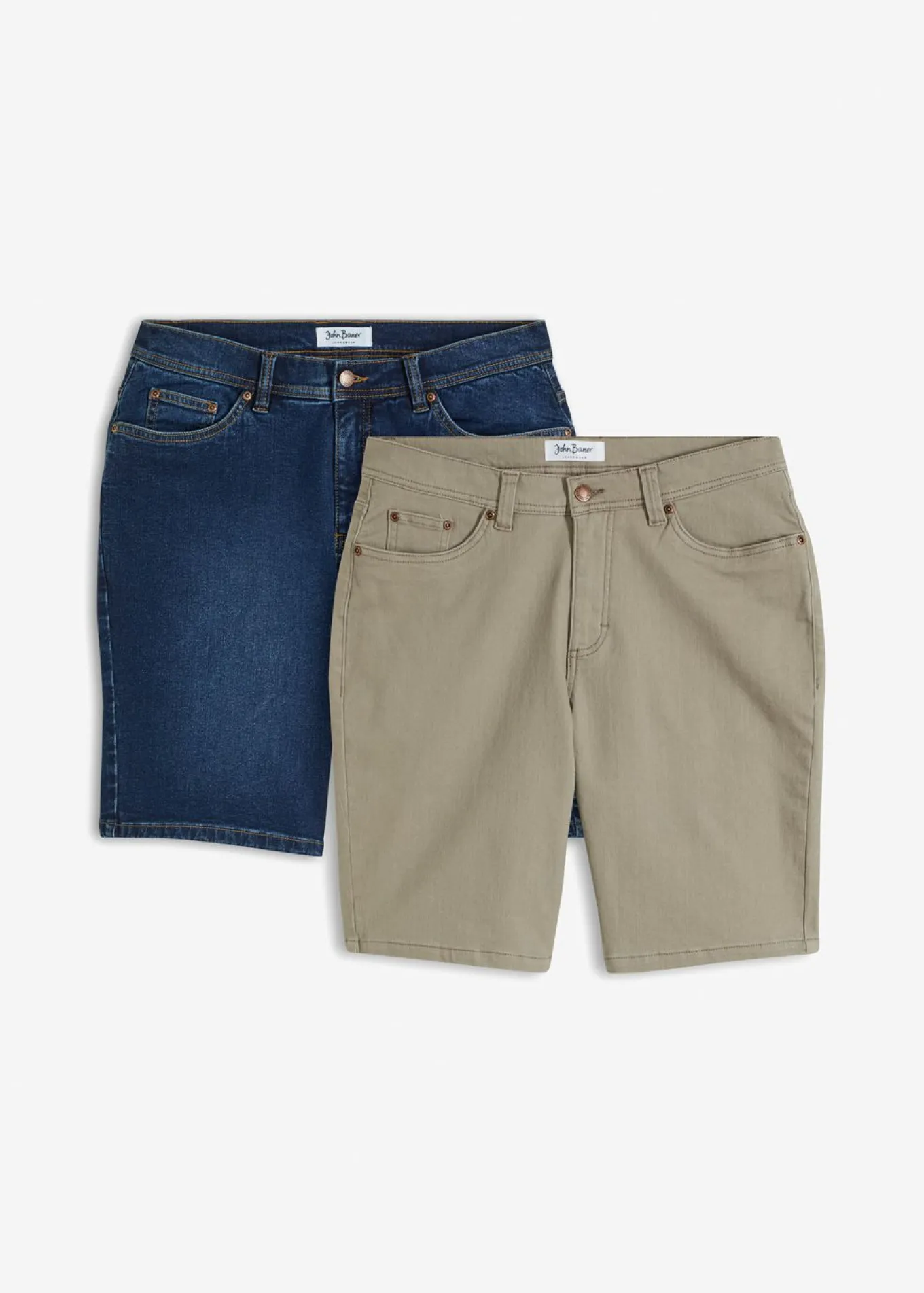 Bermudas vaqueras elásticas con corte normal (2 unidades)