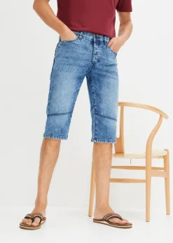 Bermudas vaqueras elásticas largas y ligeras, regular fit