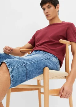 Bermudas vaqueras elásticas largas y ligeras, regular fit
