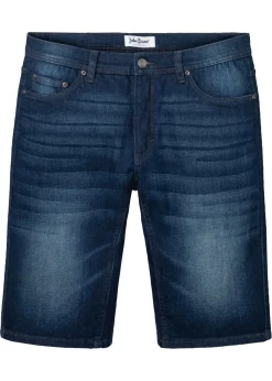 Bermudas vaqueras elásticas con entrepierna reforzada y corte regular