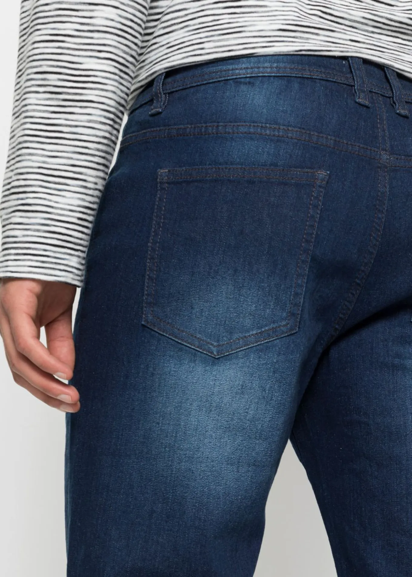 Bermudas vaqueras elásticas con entrepierna reforzada y corte regular