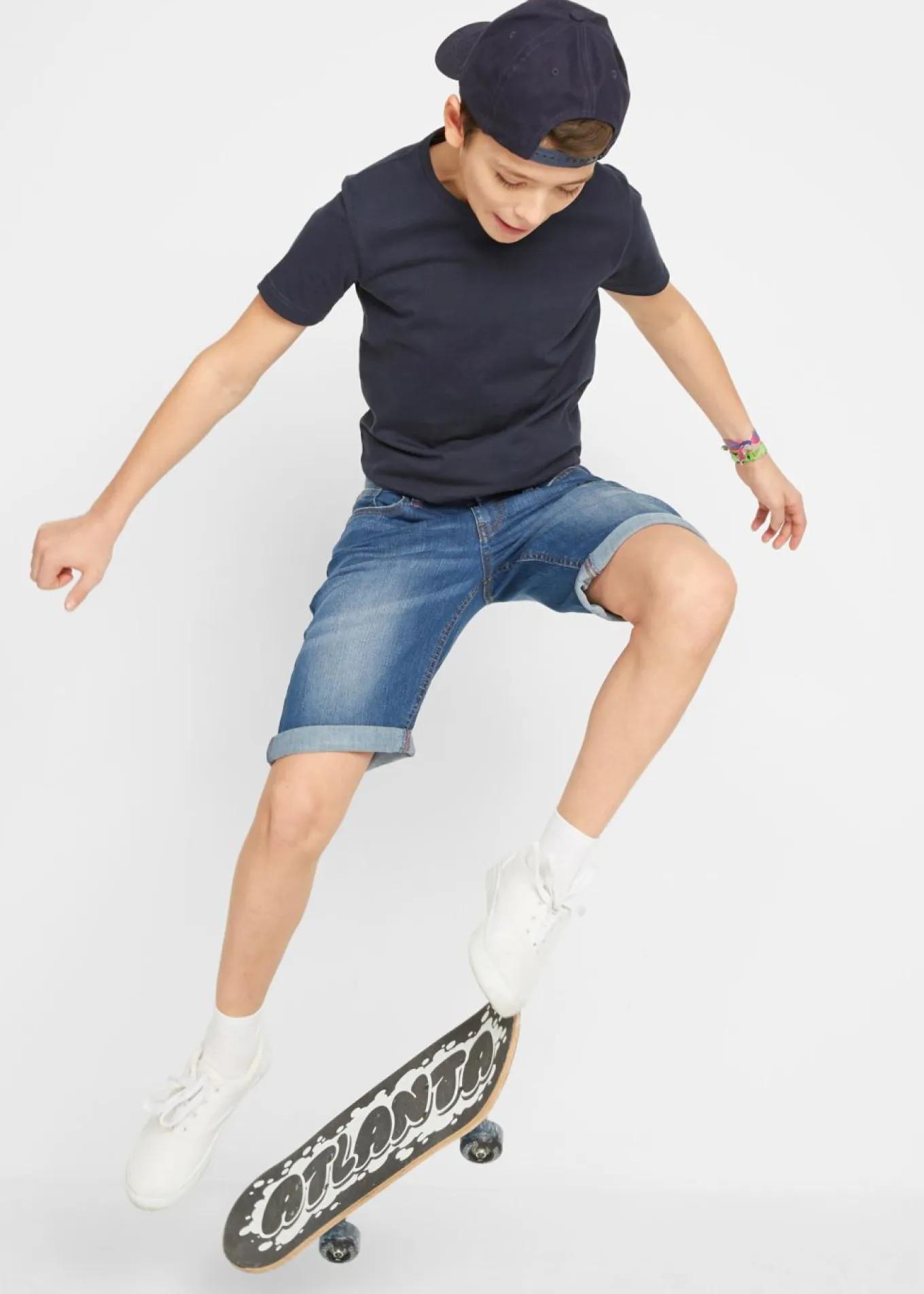 Bermudas vaqueras elásticas con corte ajustado
