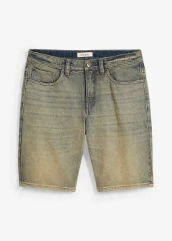 Bermudas vaqueras elásticas, lavadas, regular fit