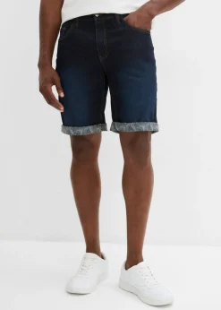 Bermudas vaqueras elásticas con corte regular