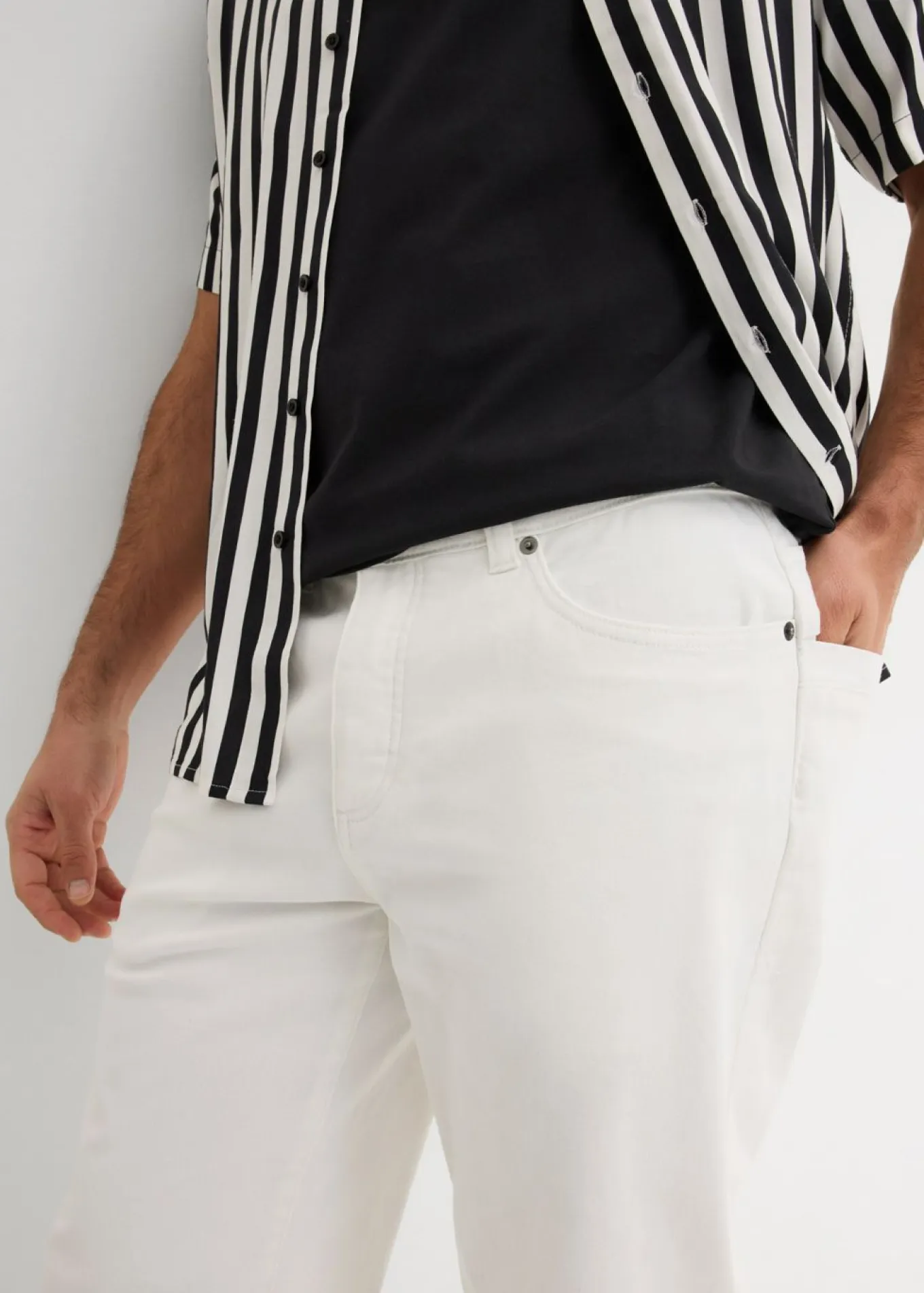 Bermudas vaqueras elásticas largas y ligeras, regular fit