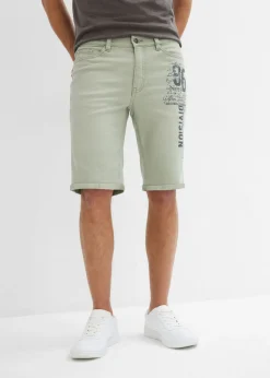 Bermudas vaqueras elásticas con corte regular