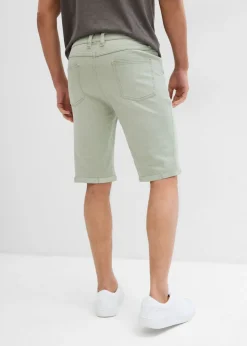Bermudas vaqueras elásticas con corte regular