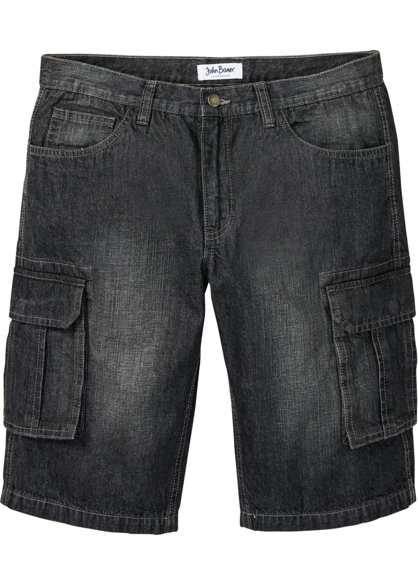 Bermudas vaqueras largas, cargo, relaxed fit