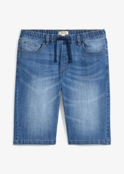 Bermudas vaqueras largas tipo chándal con corte regular