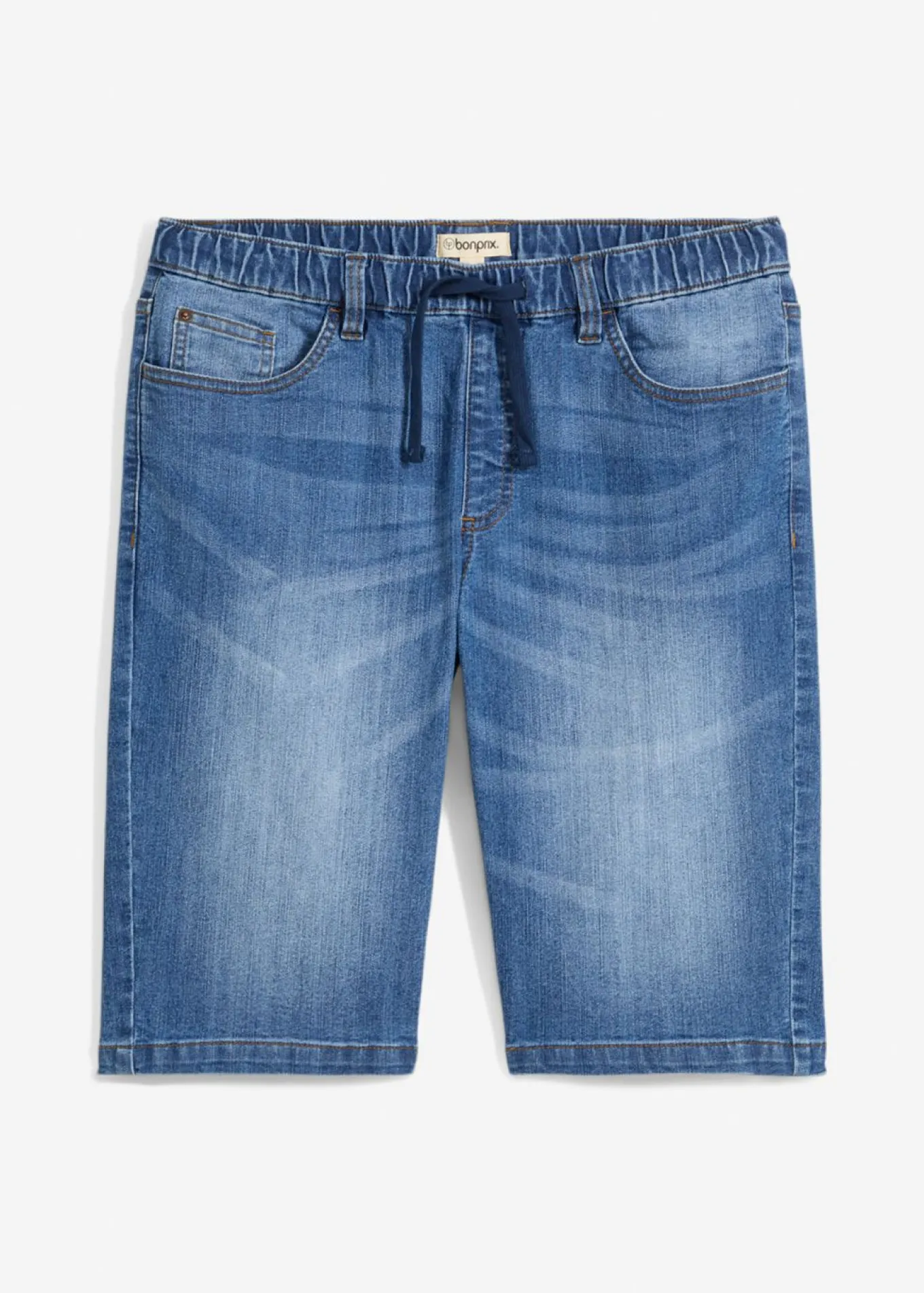 Bermudas vaqueras largas tipo chándal con corte regular