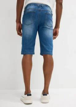 Bermudas vaqueras largas tipo chándal con corte regular