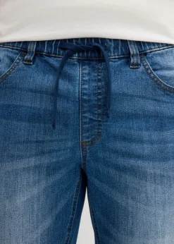 Bermudas vaqueras largas tipo chándal con corte regular