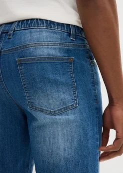 Bermudas vaqueras largas tipo chándal con corte regular