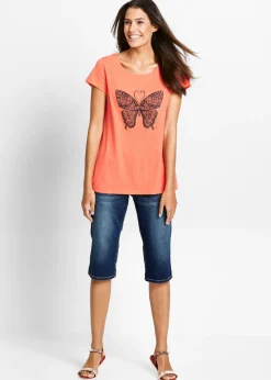 Bermudas vaqueras, mid waist, con cintura cómoda