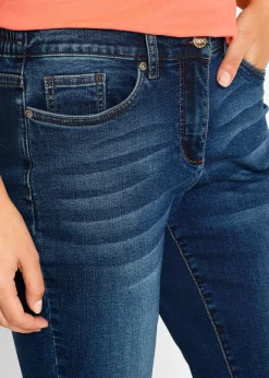 Bermudas vaqueras, mid waist, con cintura cómoda
