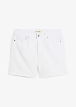 Bermudas vaqueras poco elásticas con talle medio