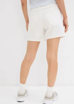 Bermudas vaqueras poco elásticas con talle medio