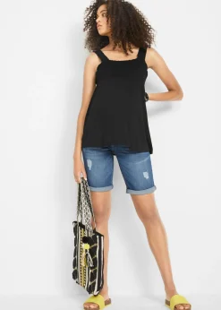 Bermudas vaqueras premamá, regular fit