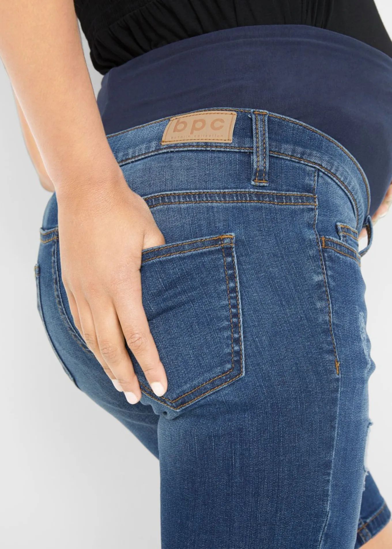 Bermudas vaqueras premamá, regular fit